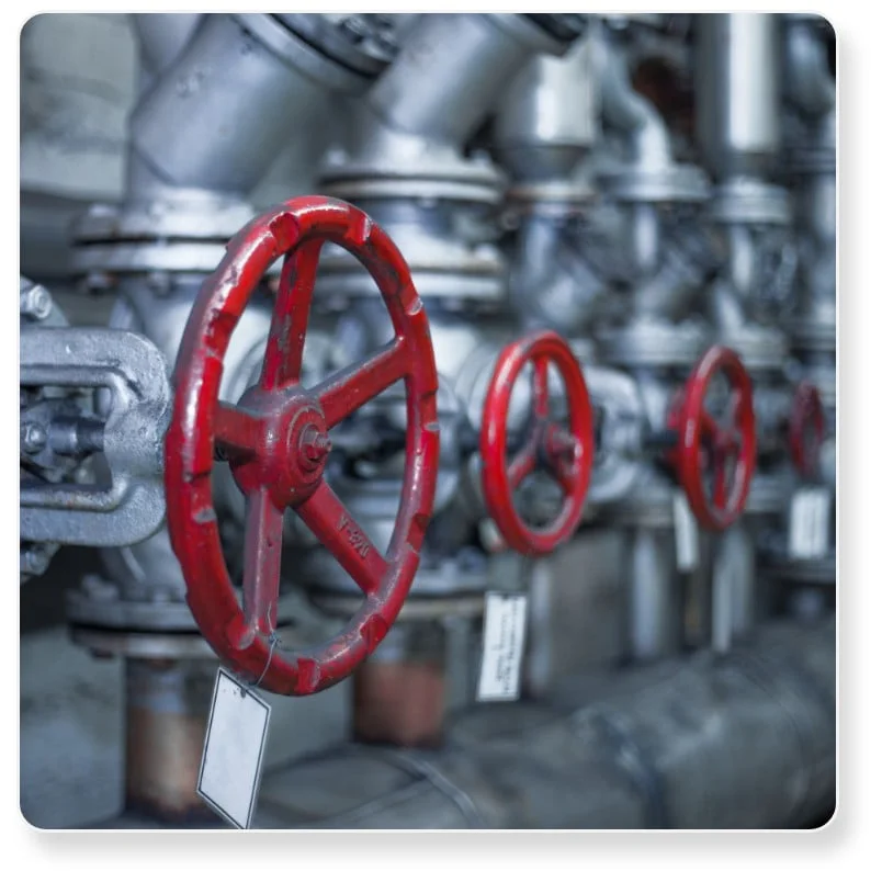 red-handwheel-valves